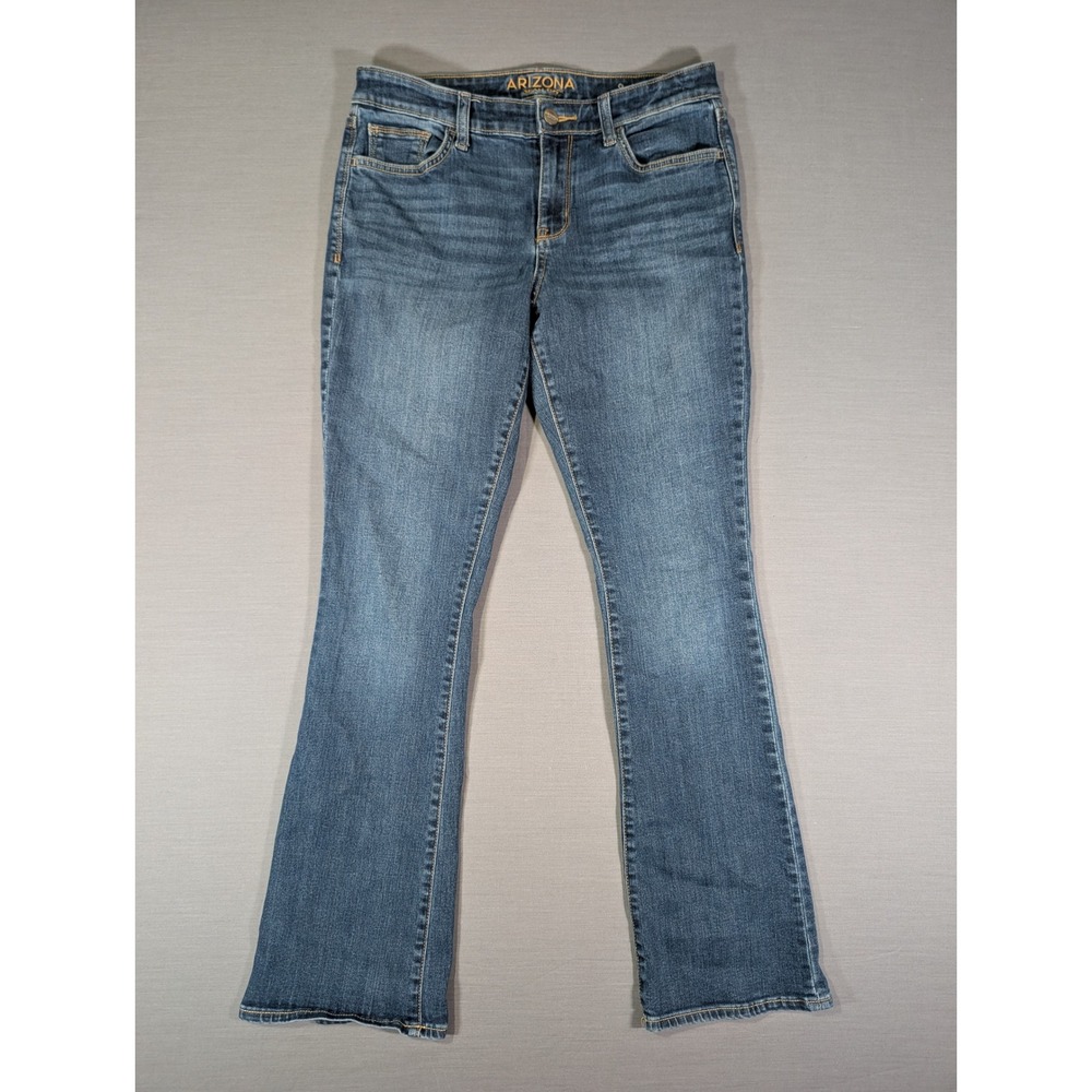 Arizona Jean Co Womens Size 9 Short Blue Denim Bootcut Jeans Medium Wash Stretch